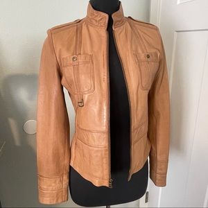 Wilson’s Leather - Peanut Butter Leather Moto Jacket